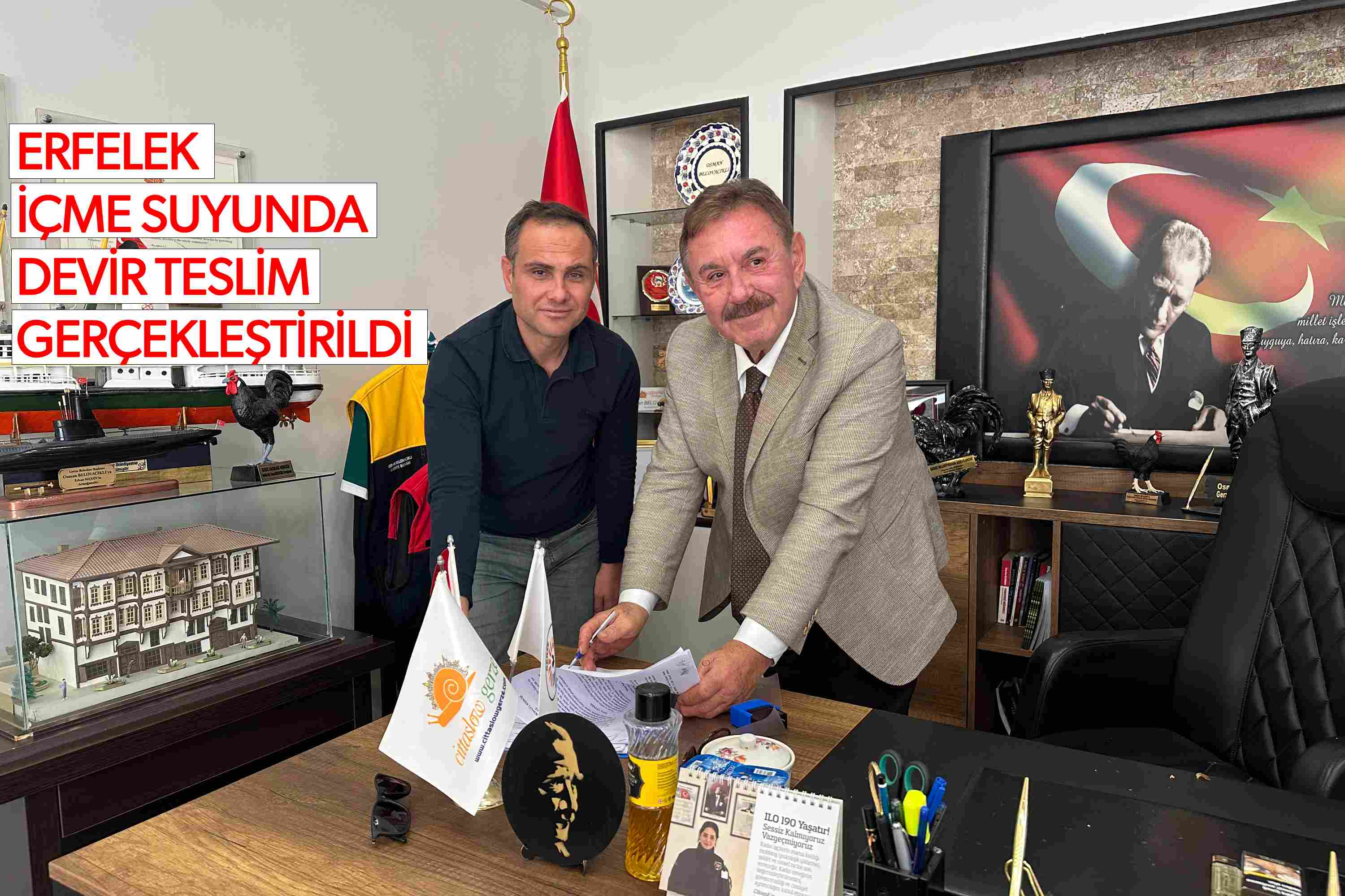 ERFELEK İÇME SUYU’NDA DEVİR TESLİM GERÇEKLEŞTİRİLDİ